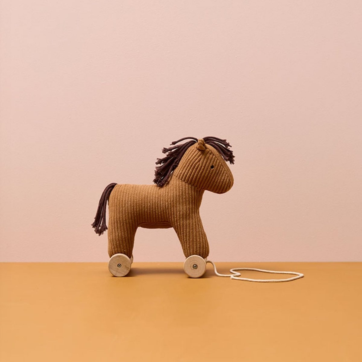 Cheval à tirer marron, noir, KID'S CONCEPT