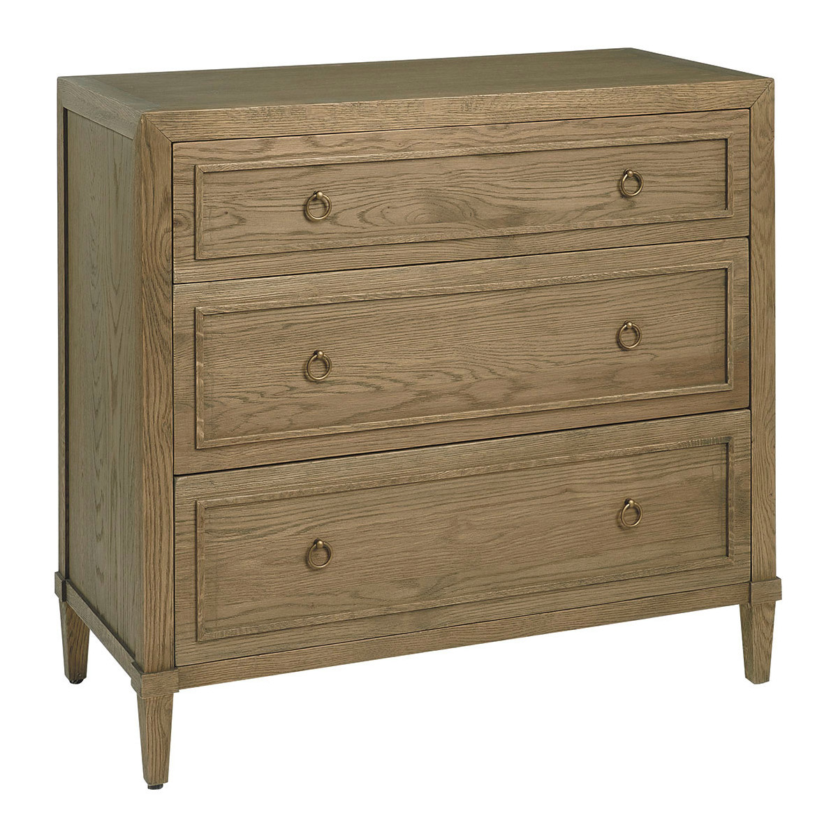 Commode en chêne marron clair, BLANC D’IVOIRE