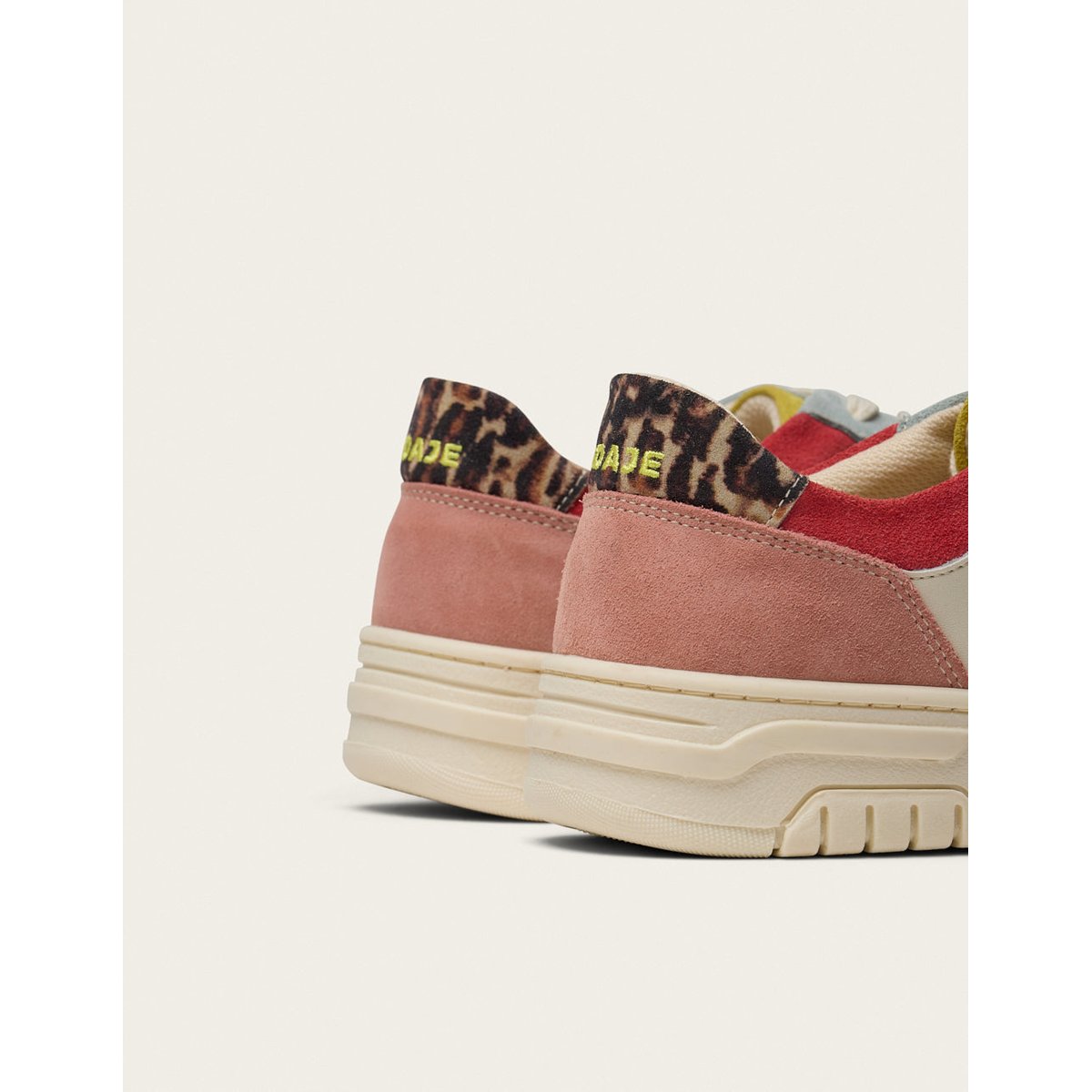 Baskets basses NORA rose ciel citron, ODAJE