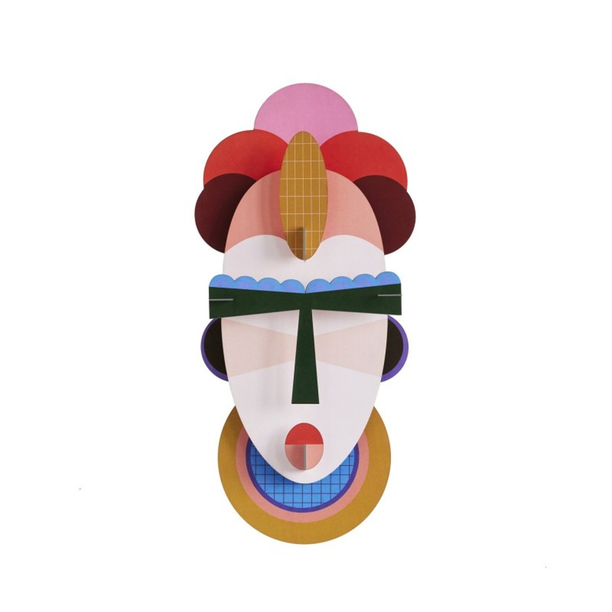 Masque mural carton Cali multicolore, STUDIO ROOF