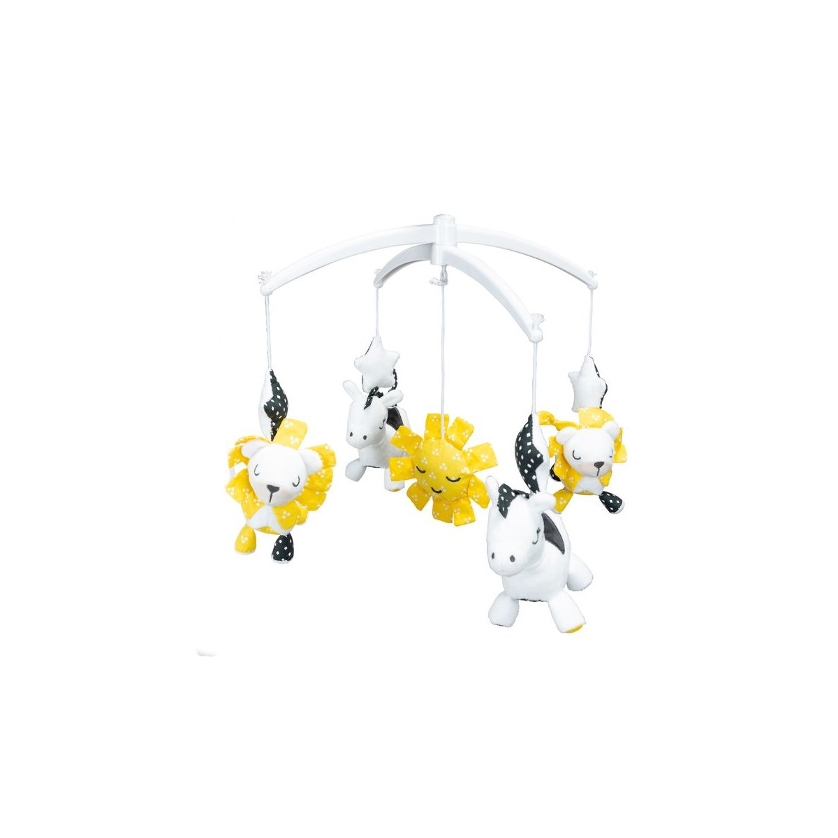 Mobile musical en velours blanc, SAUTHON