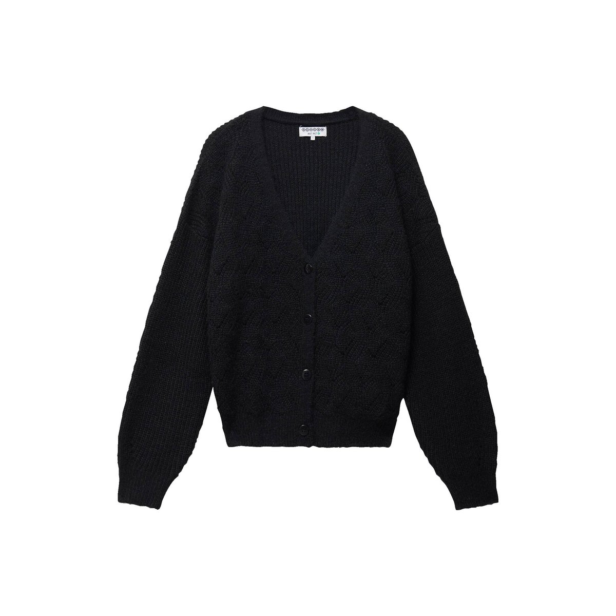 Gilet manches longues col v noir, BONOBO