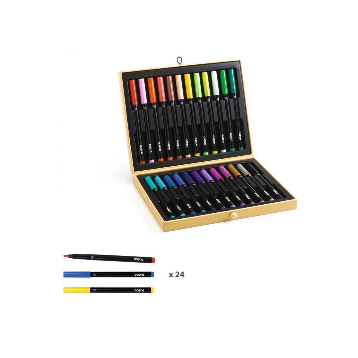 Coffret Mes premiers feutres pinceaux multicolore, DJECO