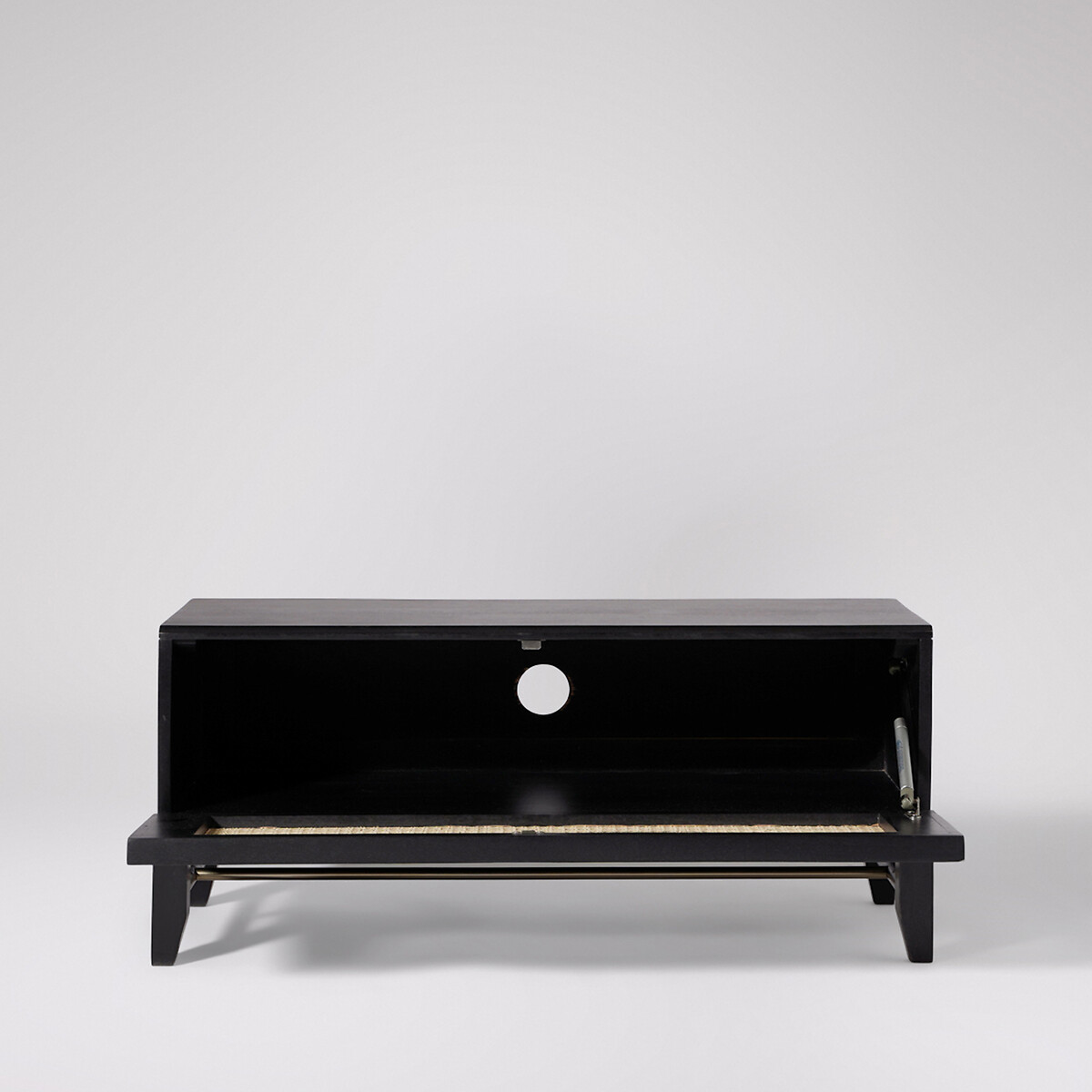 Raphia Acacia Wood 3 Drawer Media Unit black, SWOON