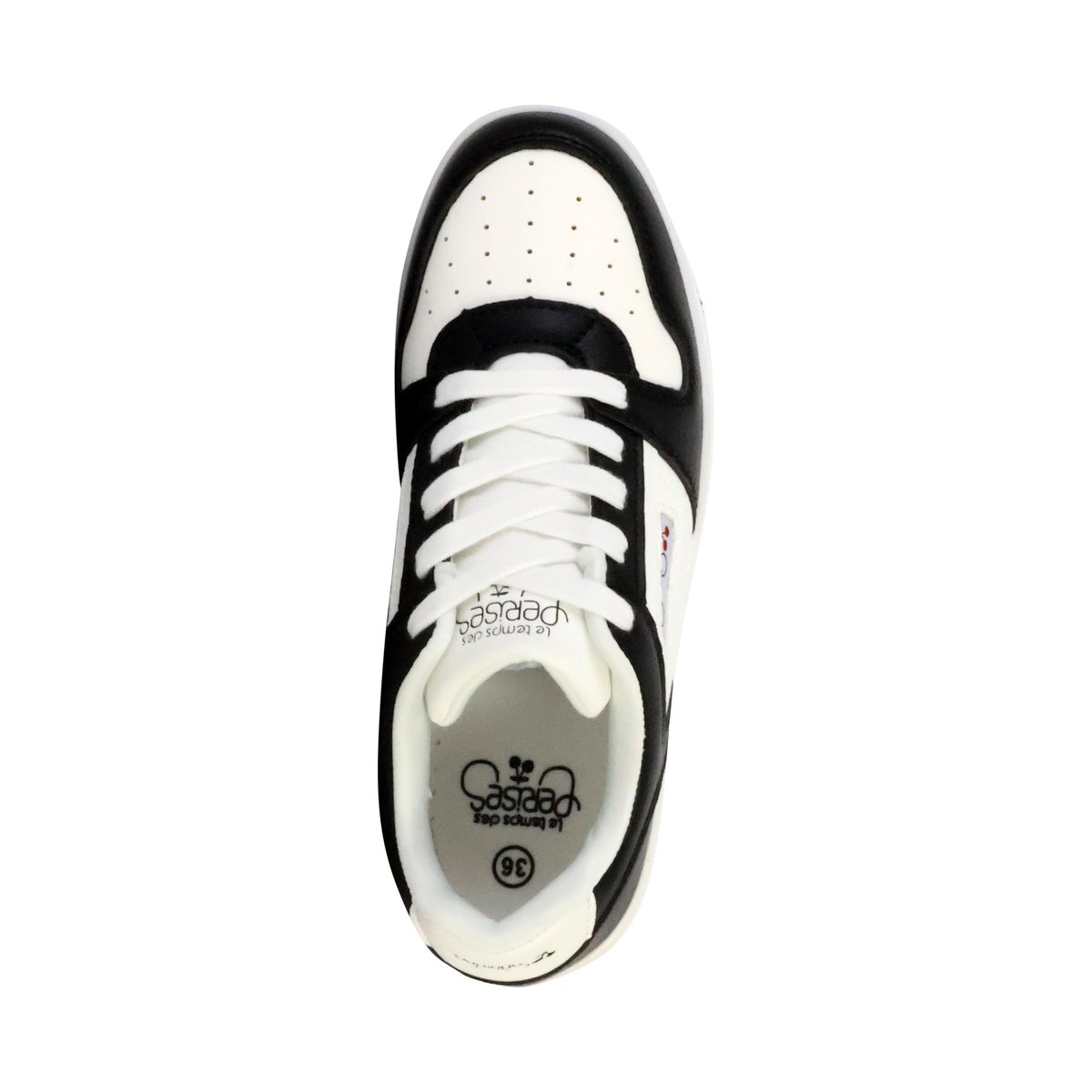 Basket à Lacets Marly blanc/noir, LE TEMPS DES CERISES