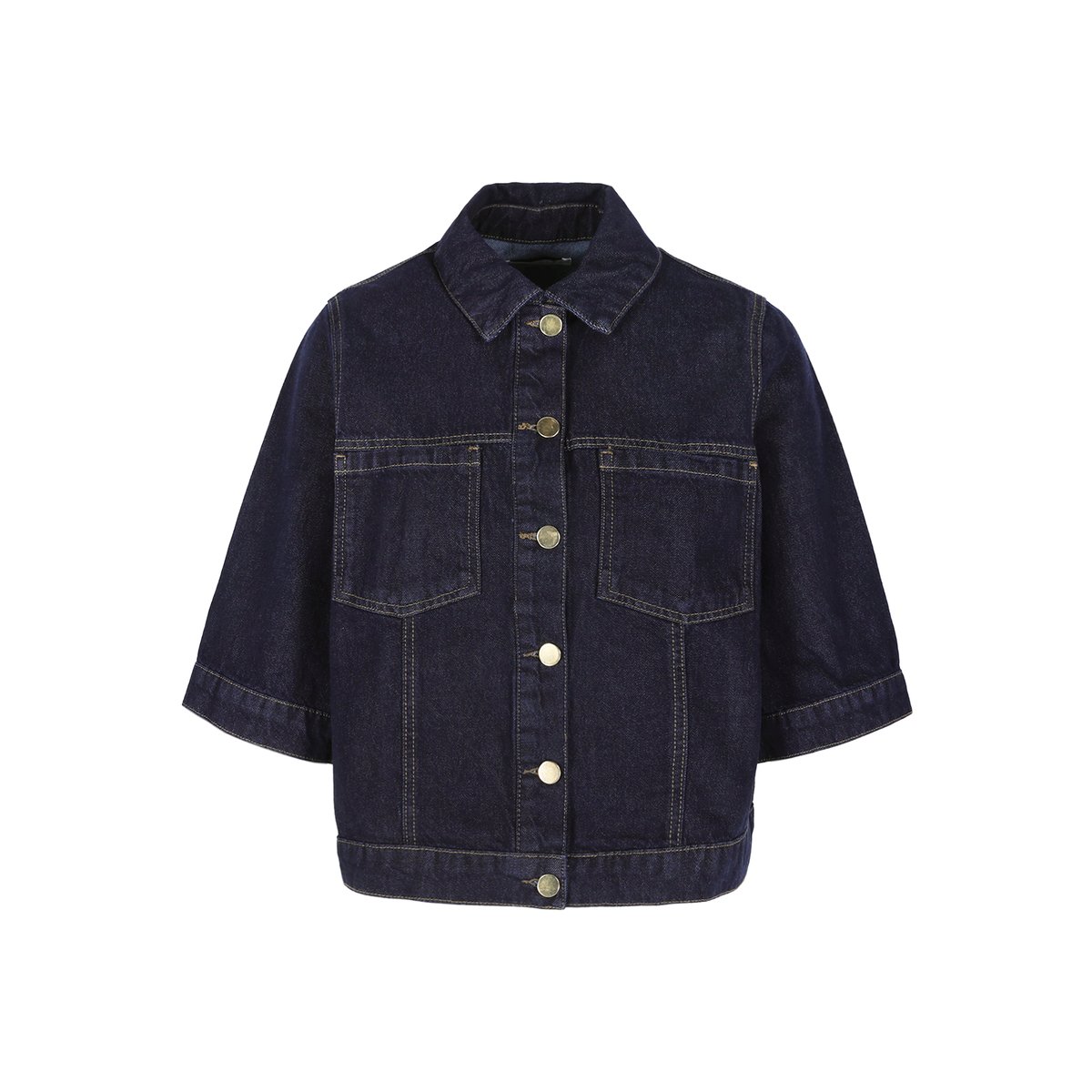 Veste courte en denim dark blue, LOLALIZA