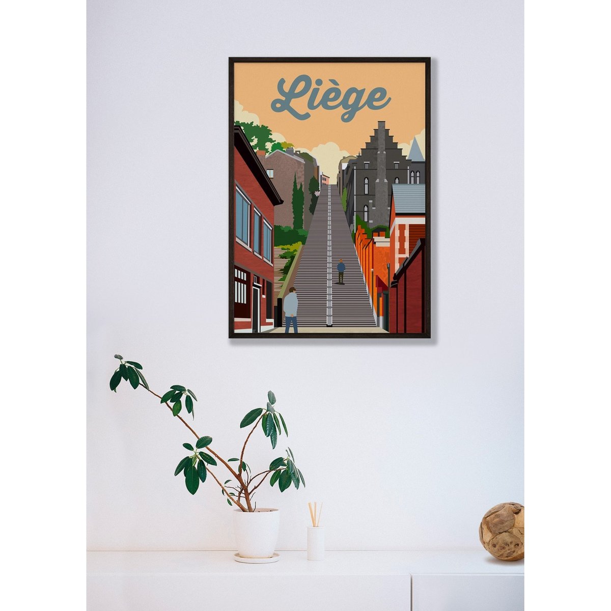 Affiche ville Liège blanc, L'AFFICHERIE