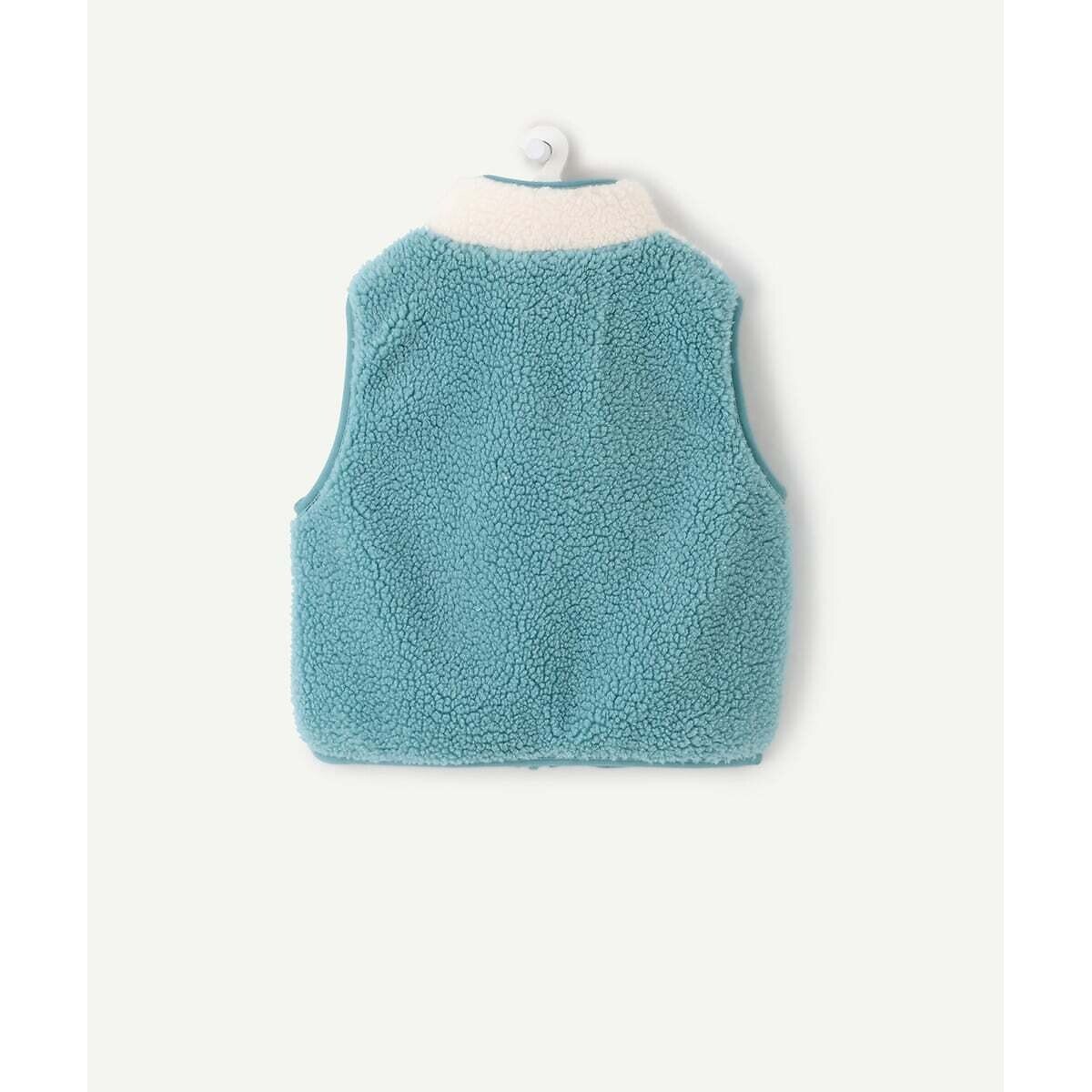 Giacca senza maniche, in sherpa blu, TAPE A L'OEIL