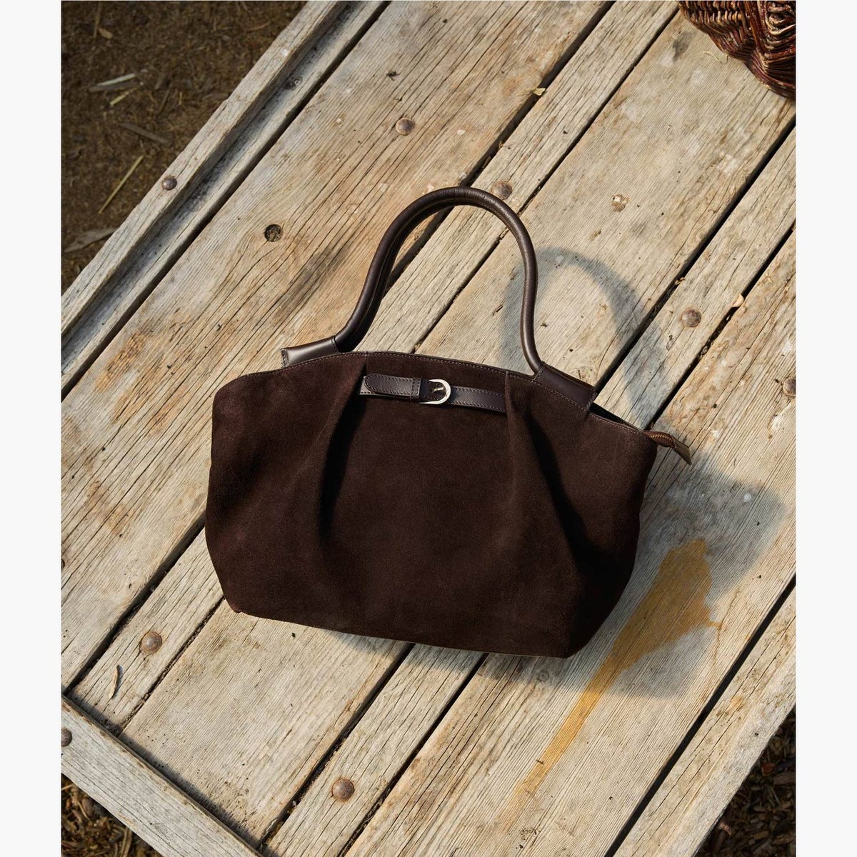 Sac Cabas en cuir AURORA marron fonce, BOCAGE