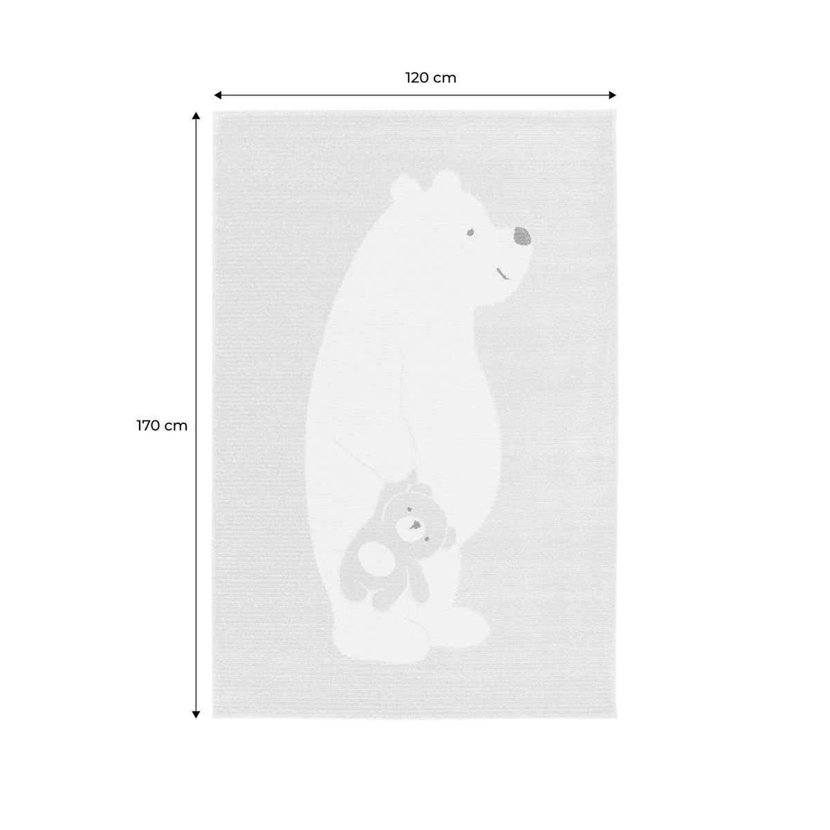 Tapis intérieur enfant beige créme oursons RYAN beige, SWEEEK