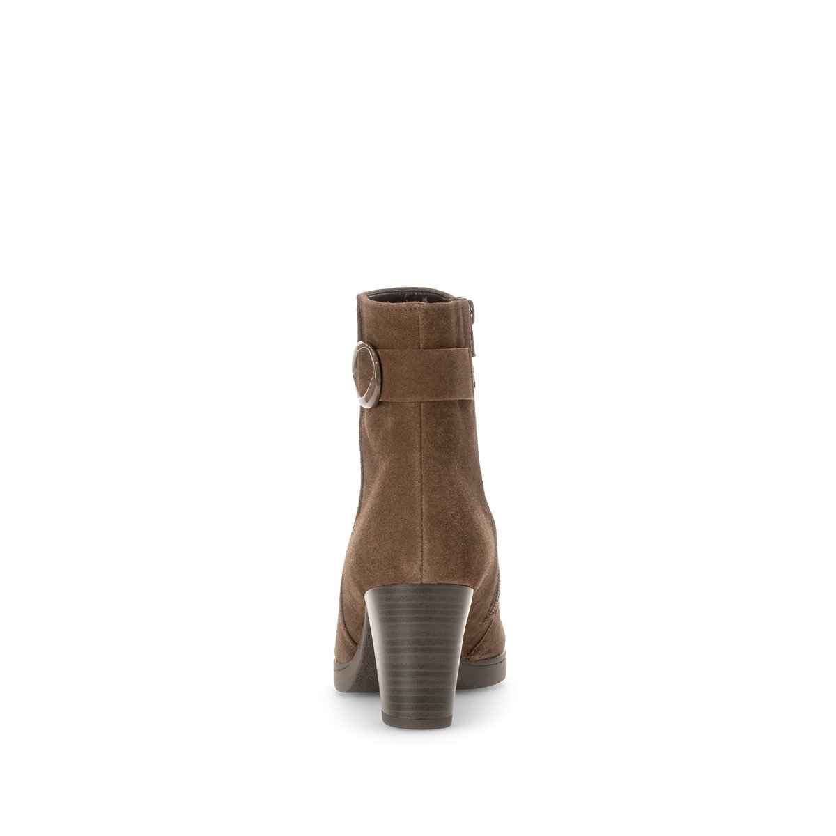 Bottines en velours à talon décroché block cacao velours, GABOR