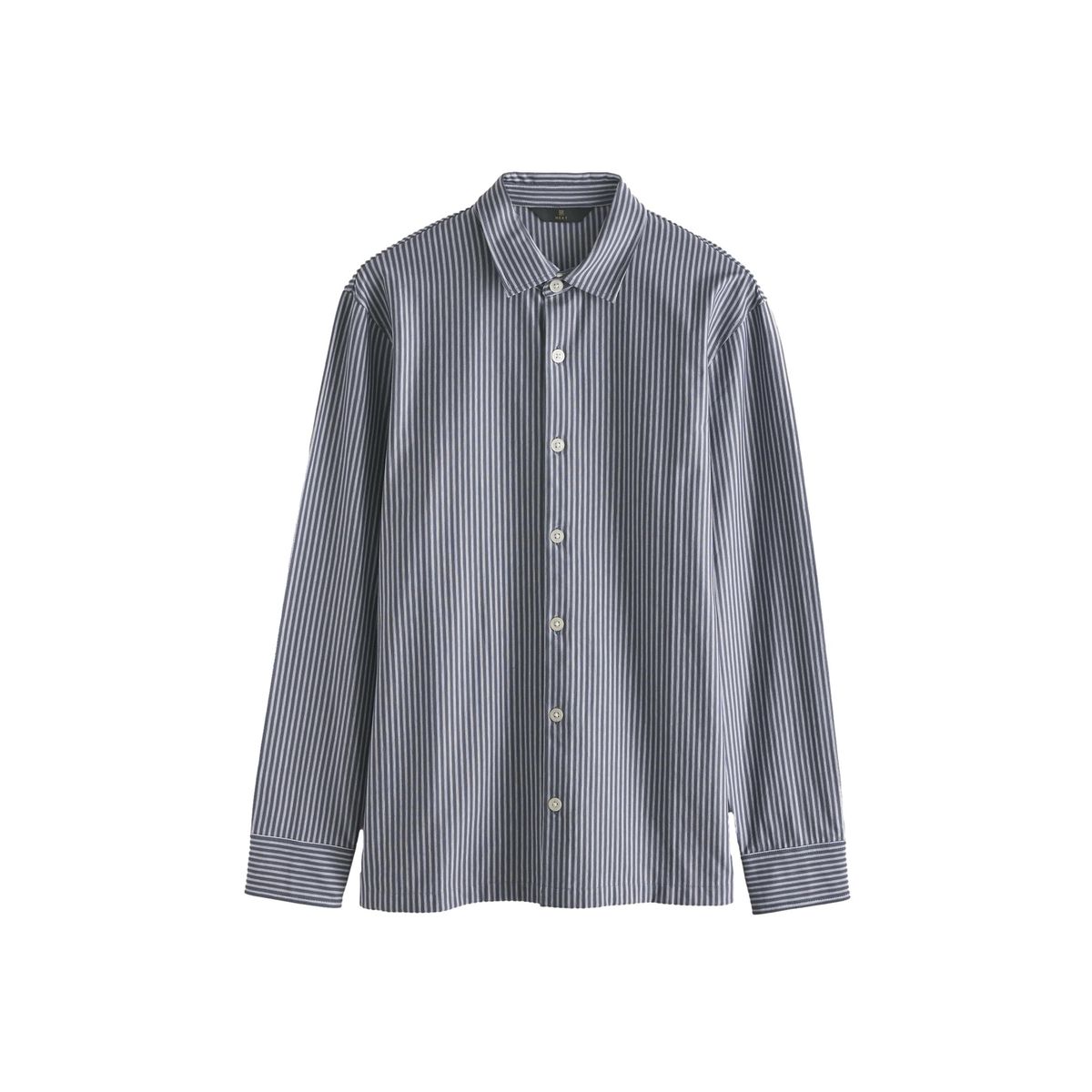 Chemise jersey ajustée manches longues noir, NEXT