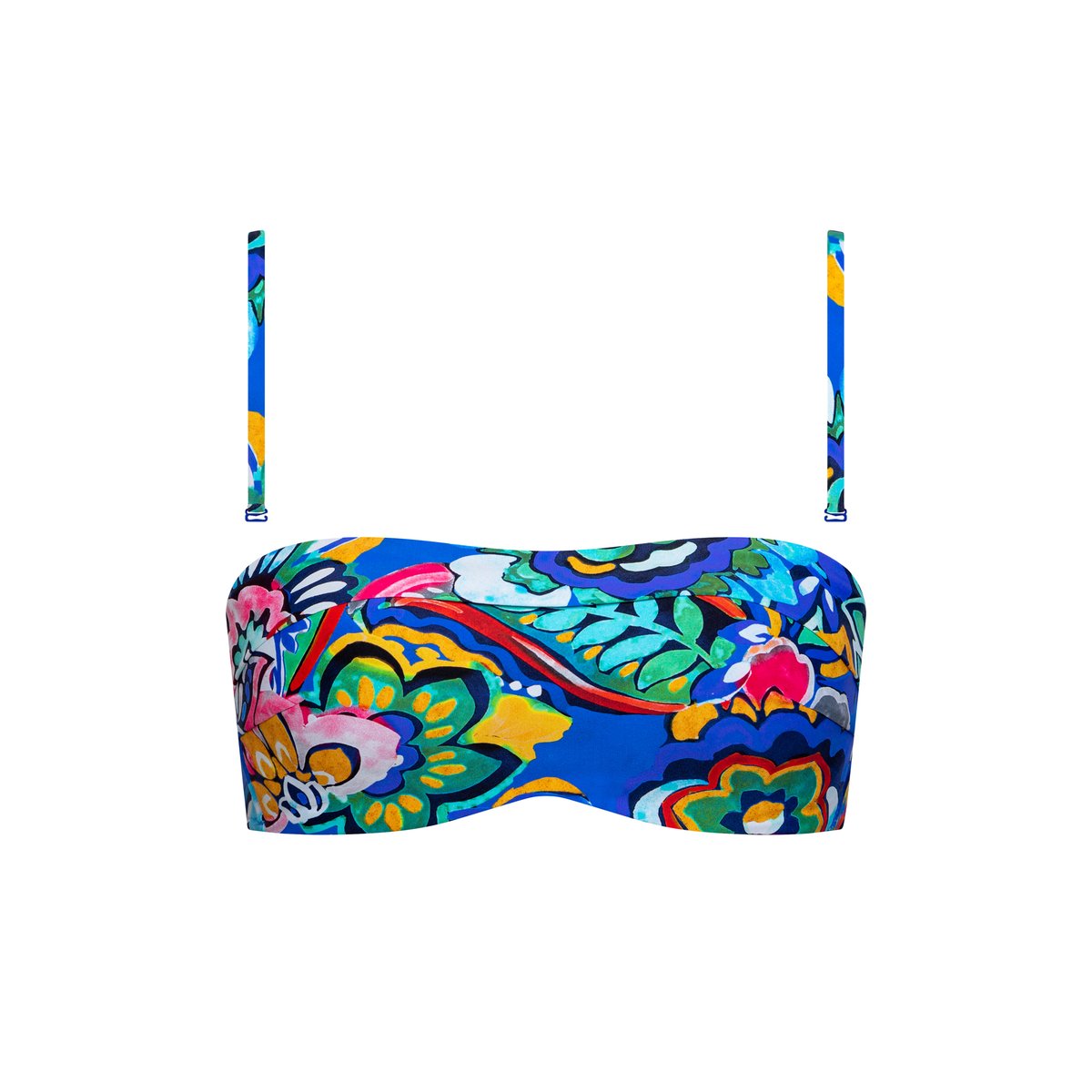 Haut maillot de bain bandeau préformé MEXICO bleu, LISCA
