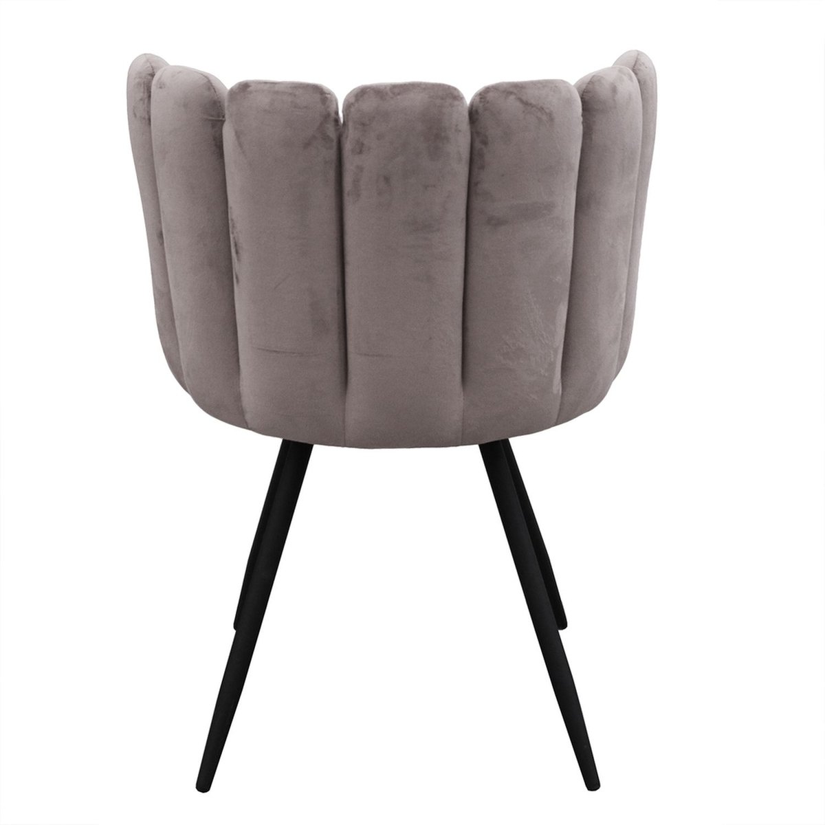 Chaise design capitonné en velours ARIEL gris, THE HOME DECO FACTORY