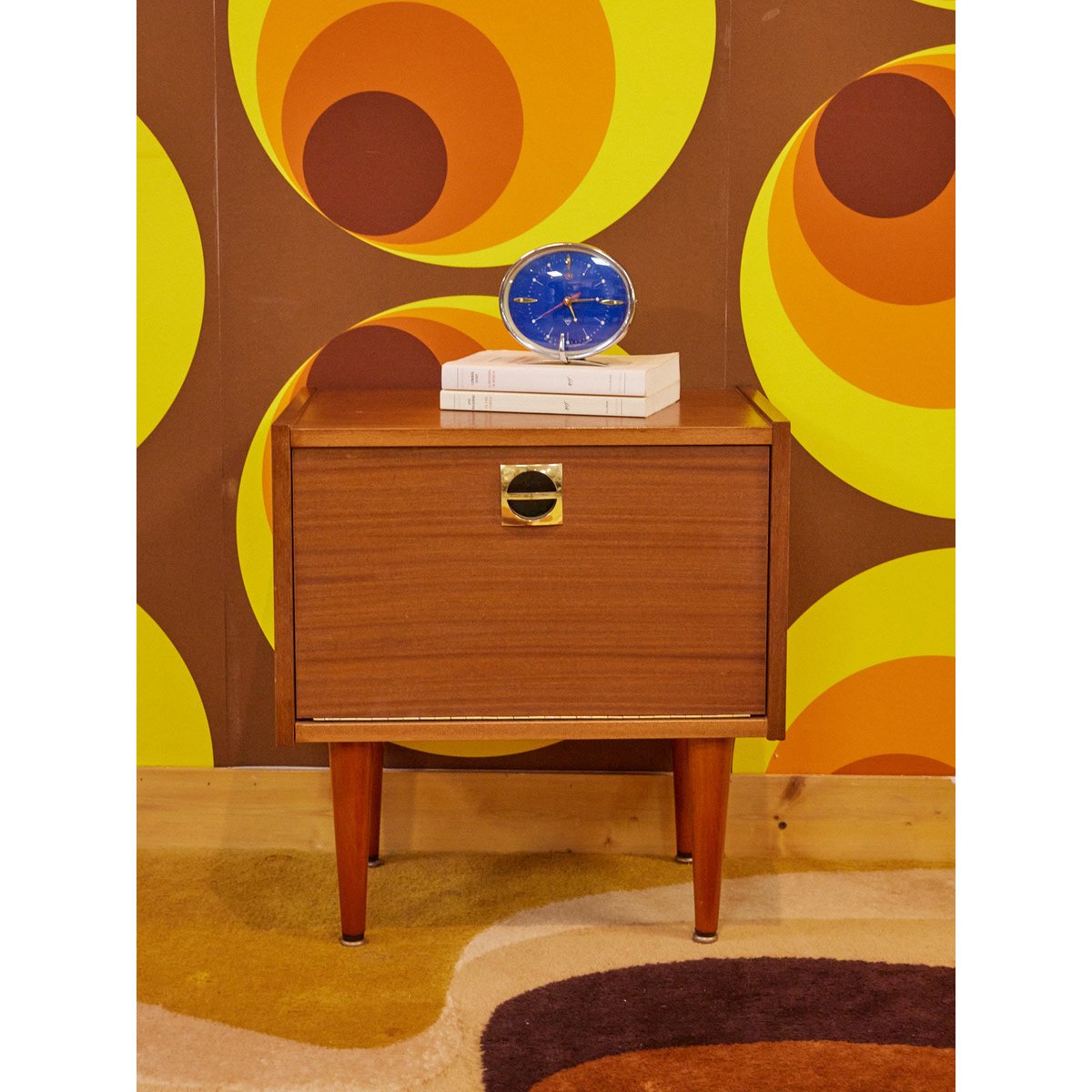 Meuble multifonction vintage + chevet Honoré N°165 - Bon état bois clair, DEBONGOUT