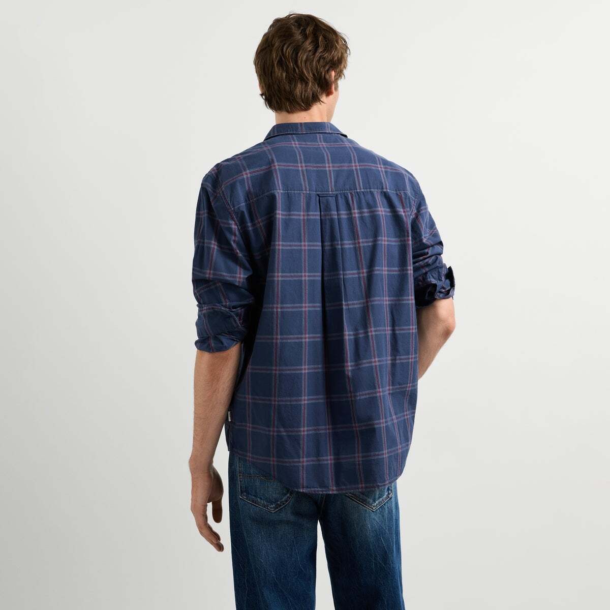 Chemise Coupe Casual À Carreaux En Popeline bleu dulwich, PEPE JEANS
