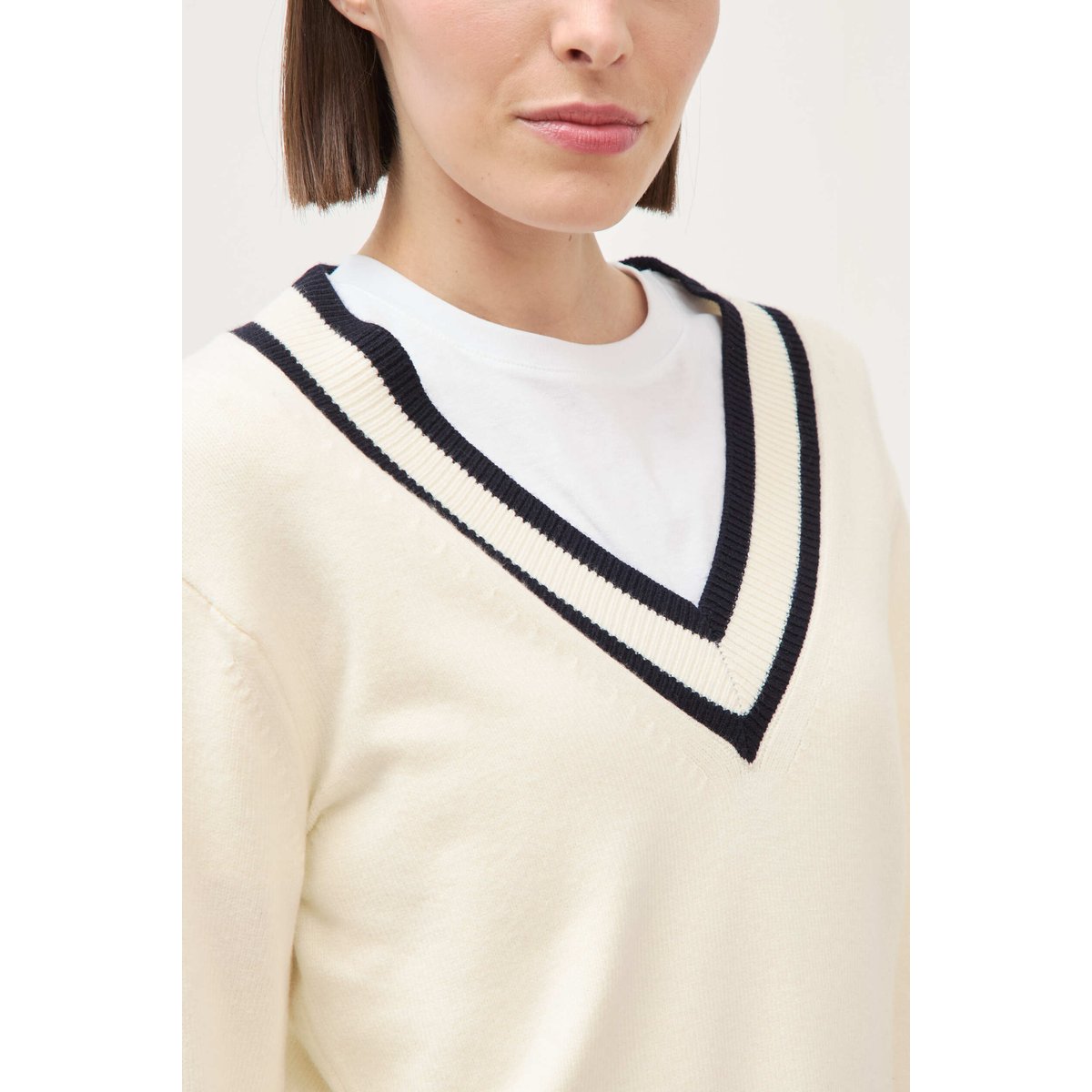 Pull manches longues ecru, BONOBO