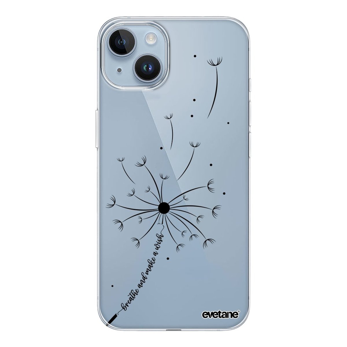 Coque 360 iPhone 14 Plus pissenlit make a wish, EVETANE
