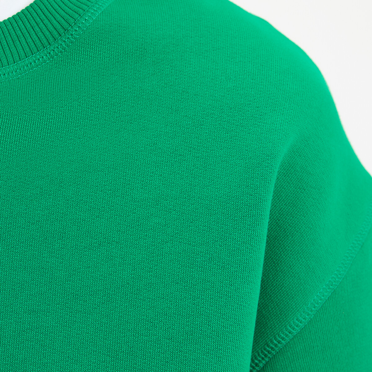 Sweater met ronde hals, los volume groen , LA REDOUTE COLLECTIONS