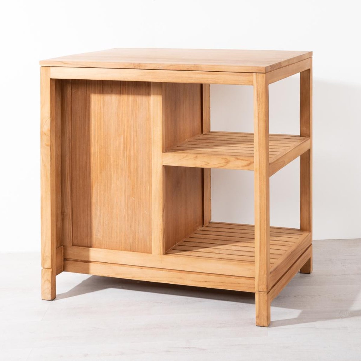 Meuble en teck rectangle 80 COURCHEVEL naturel, WANDA COLLECTION