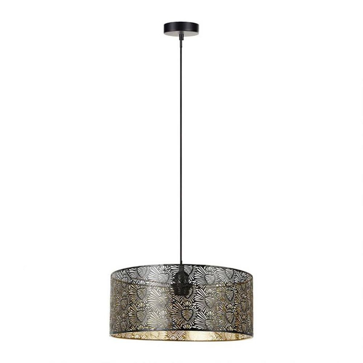 Suspension Métal Noir Doré Corazon noir, DECORATIE