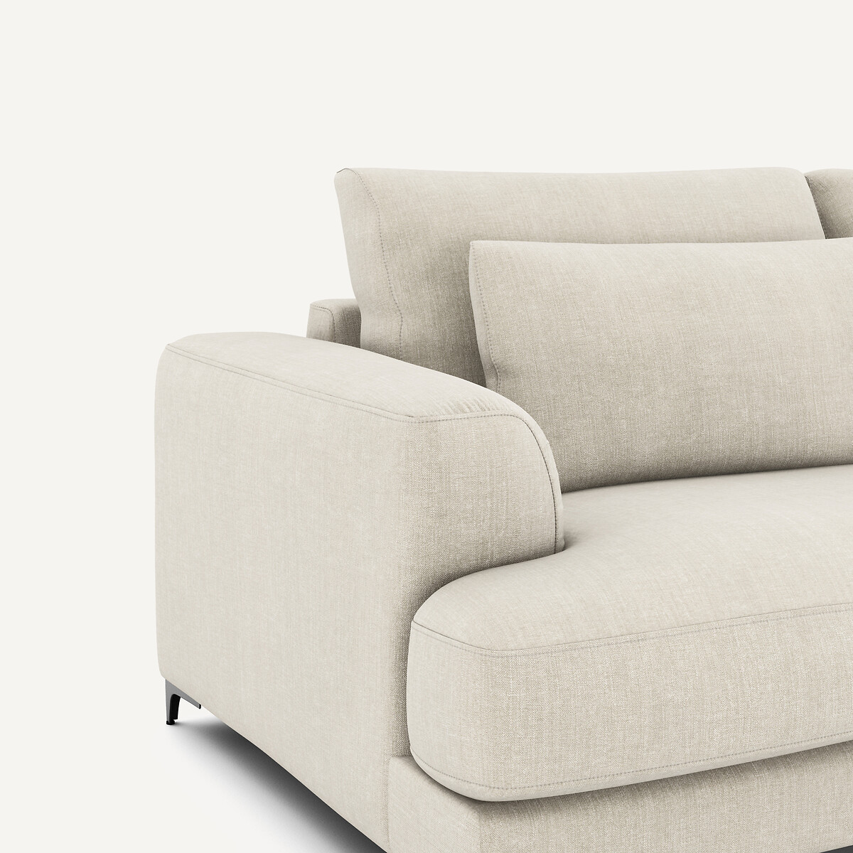 Divano letto 3P cotone lino, Marsile beige, AM.PM