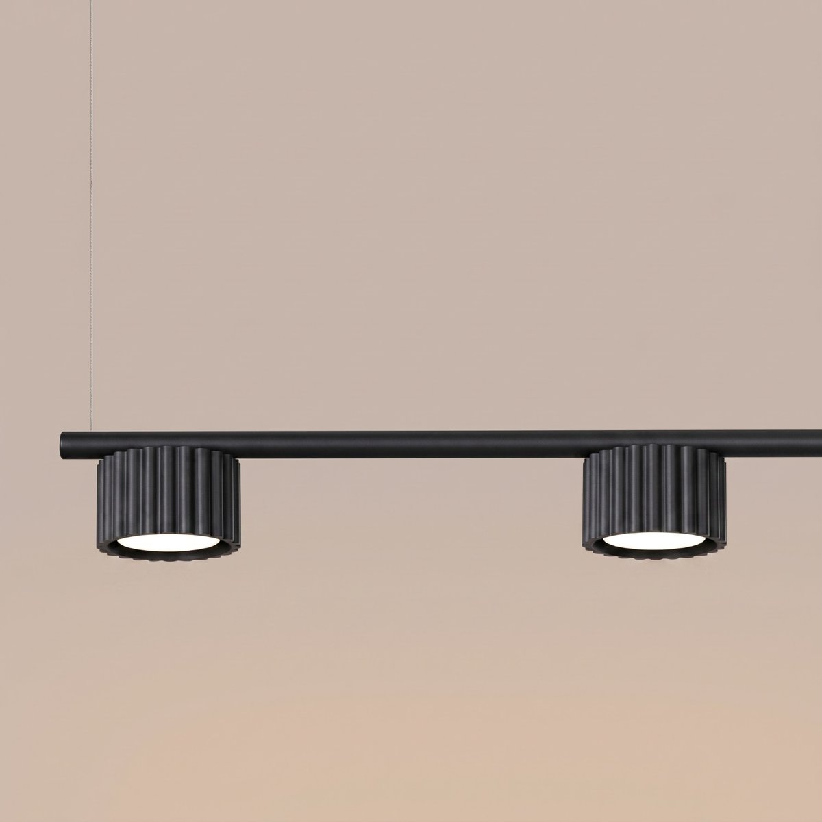 Lustre Aluminium Noir Gx53 4 AURA noir, EDEN