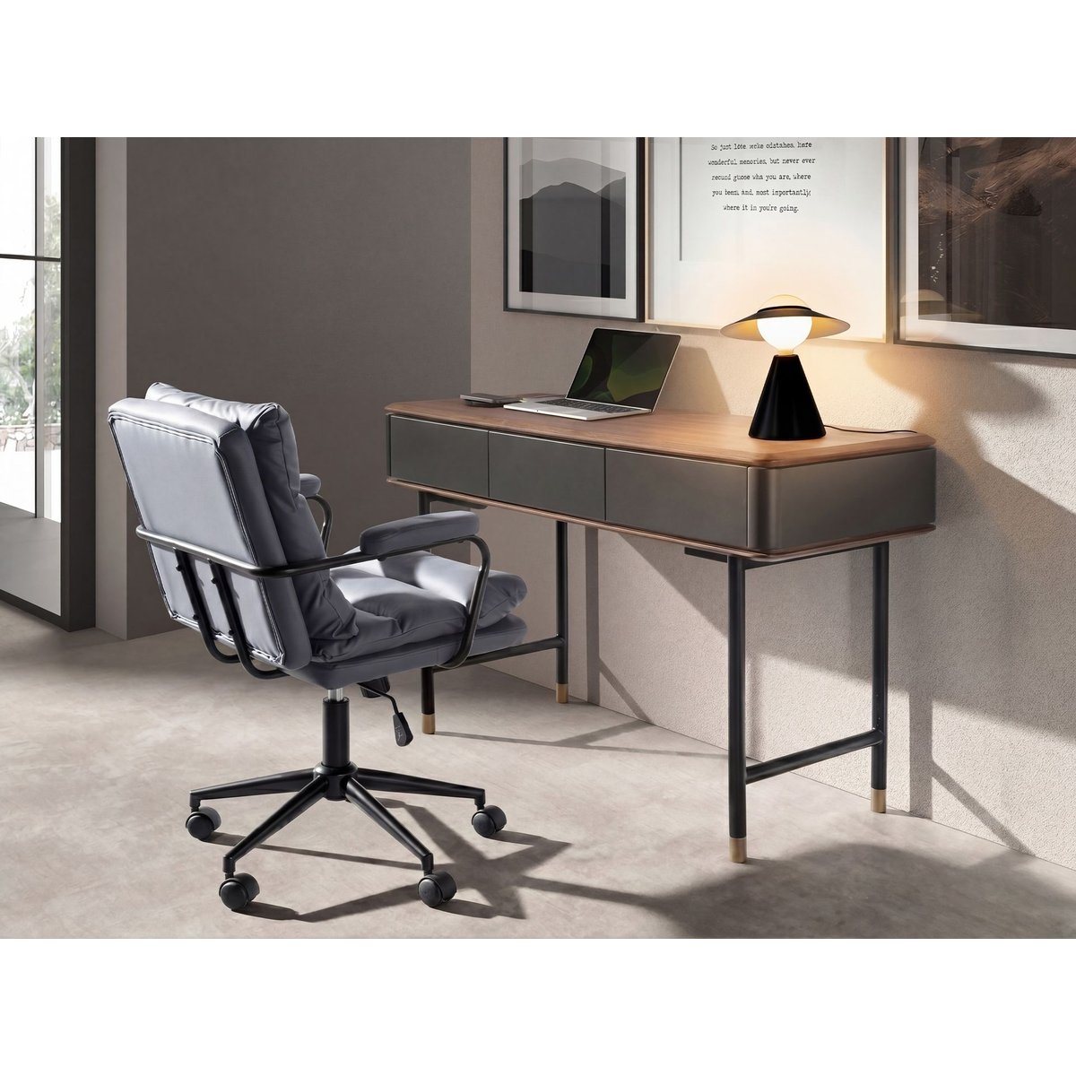 Lampe de table en verre et acier noir | blanc, ANGEL CERDA