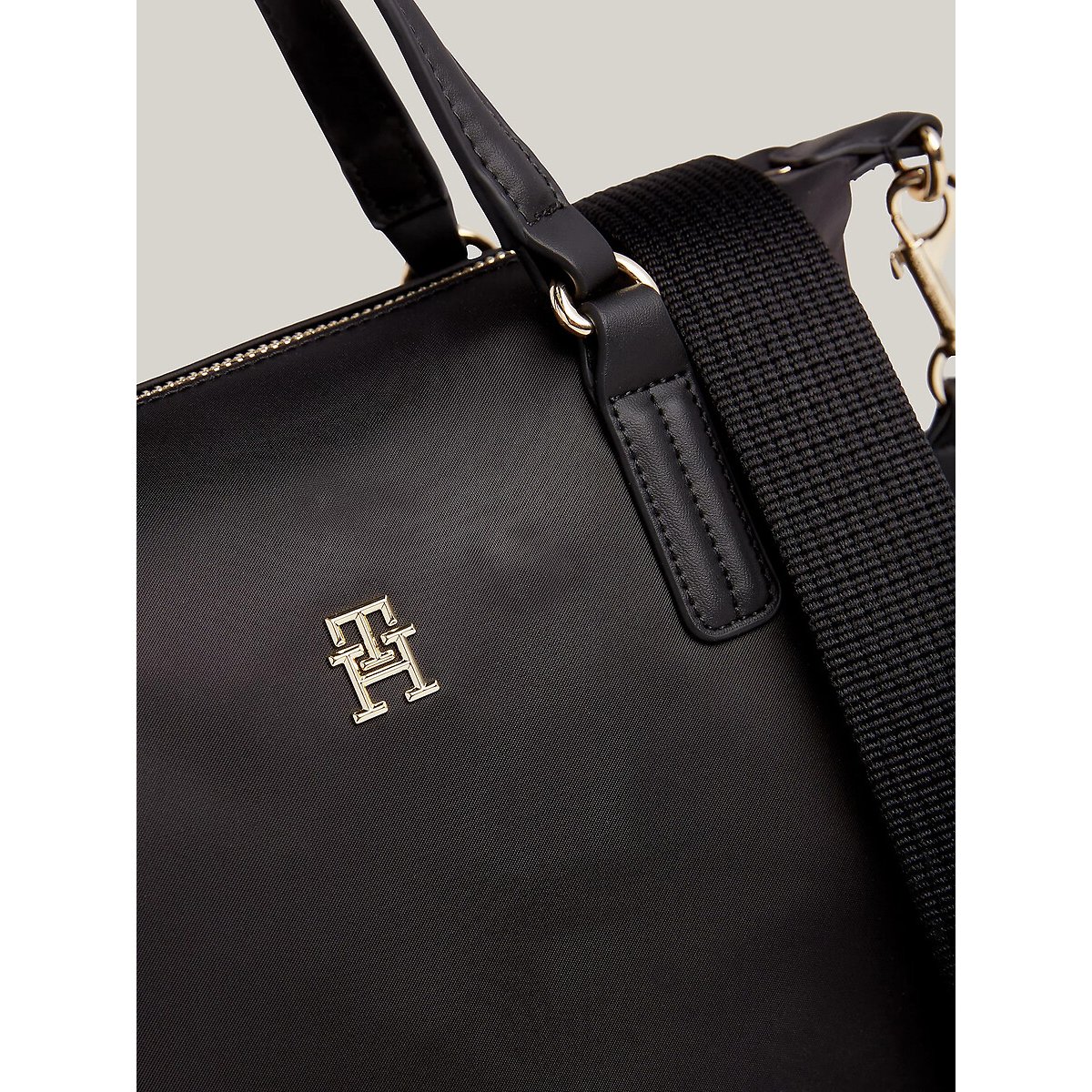 Petit sac cabas, TH EMBLEM noir, TOMMY HILFIGER