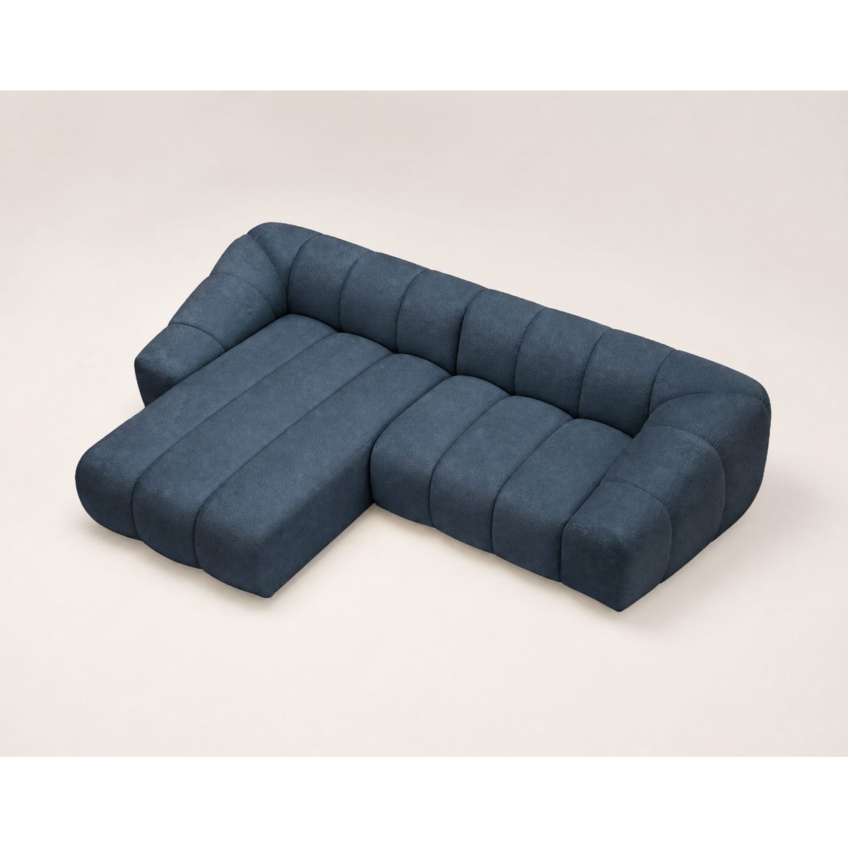 Canapé d'Angle réversible 4 places - AVA bleu, BEST MOBILIER