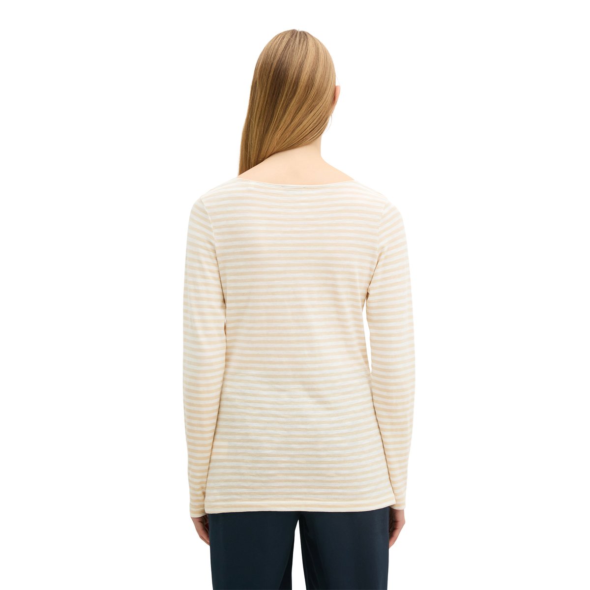 T-shirt long régulier en coton organique blanc, MARC O'POLO