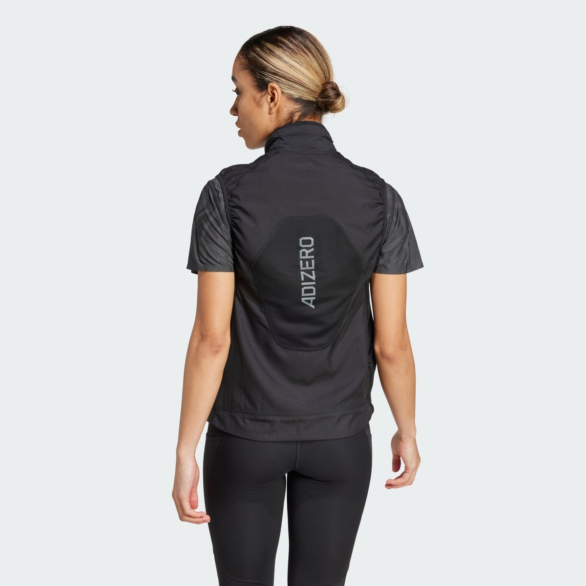 Doudoune de running sans manches matelassée Adizero black, adidas Performance