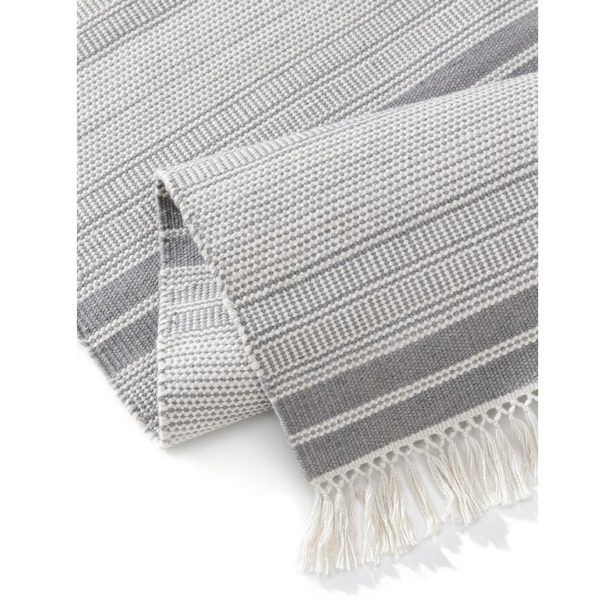 Tapis de couloir d'extérieur & intérieur tissé main SIENA gris, BENUTA 