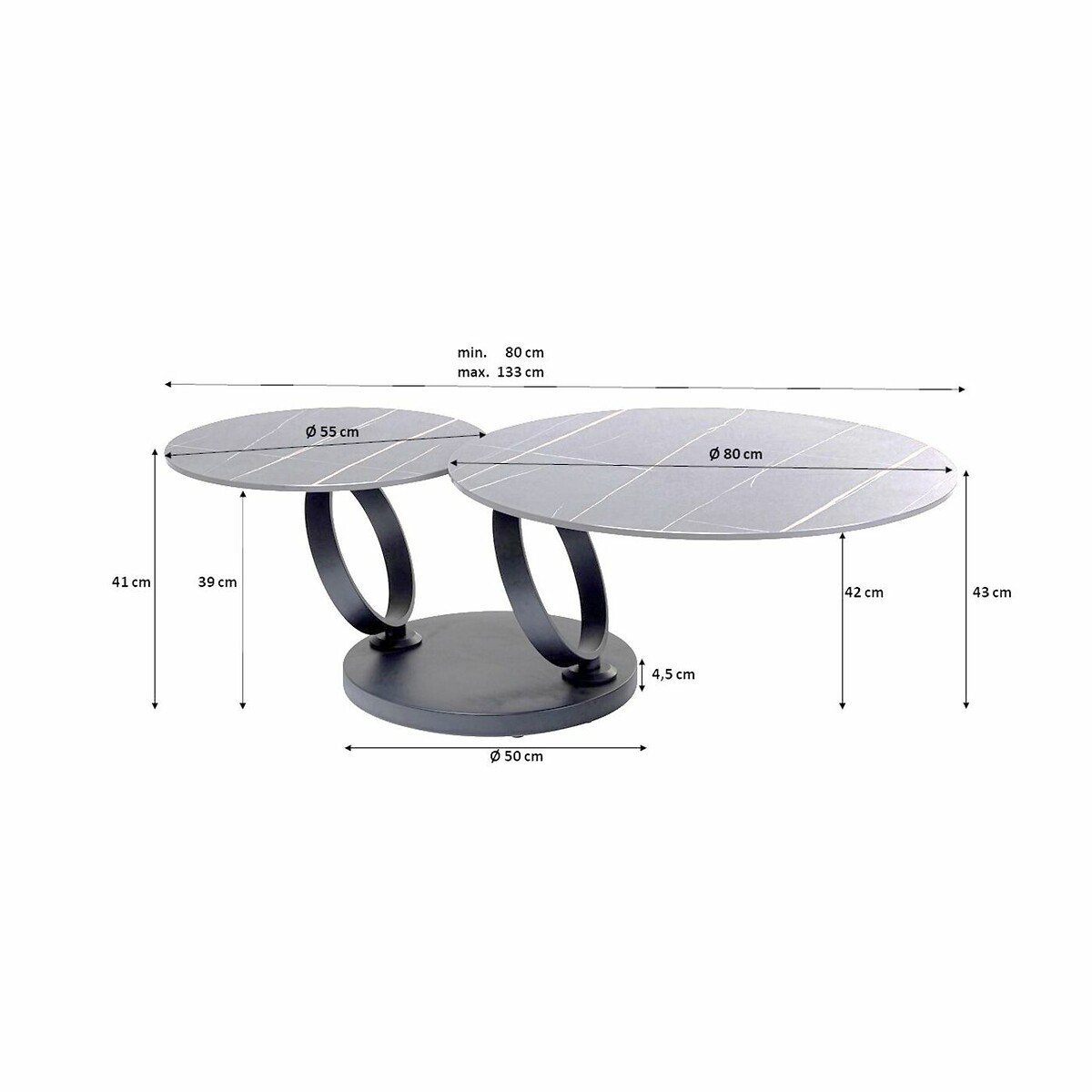 Table basse Beverly Gold 132x80cm doré, KARE DESIGN