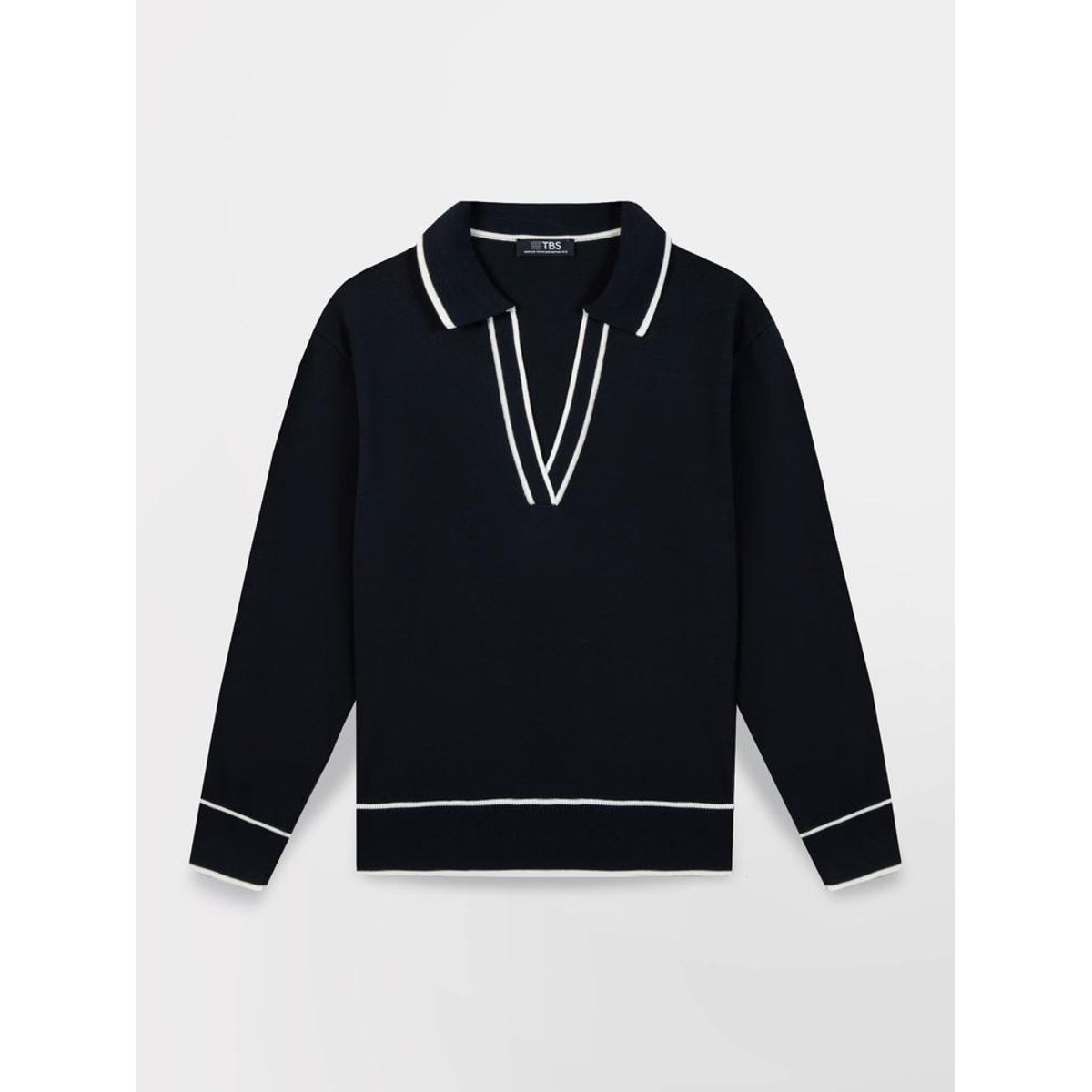Polo manches longues ALAYAPOL marine, TBS