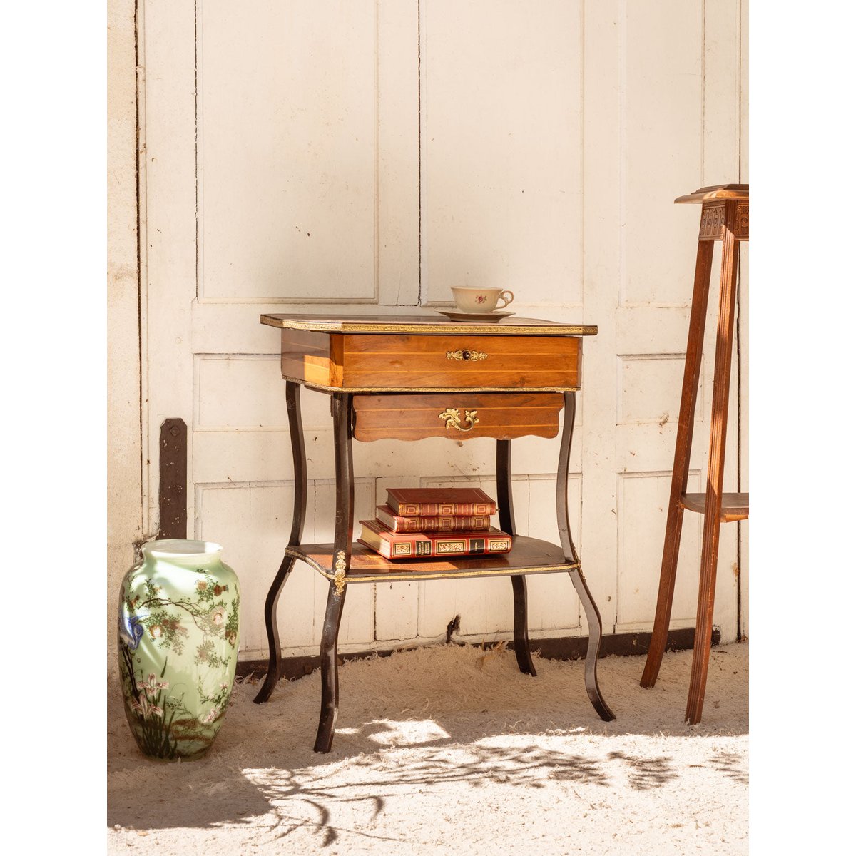 Coiffeuse Napoléon III en bois Louise N°322 - Bon état bois foncé, DEBONGOUT