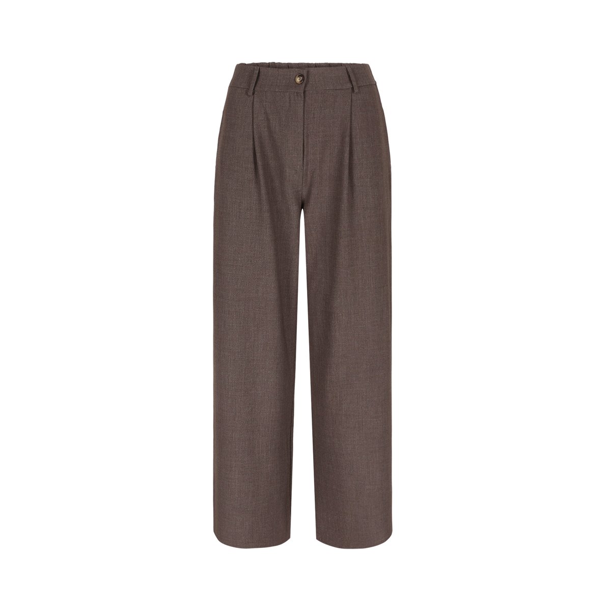 Pantalon tailleur large taupe, LOLALIZA