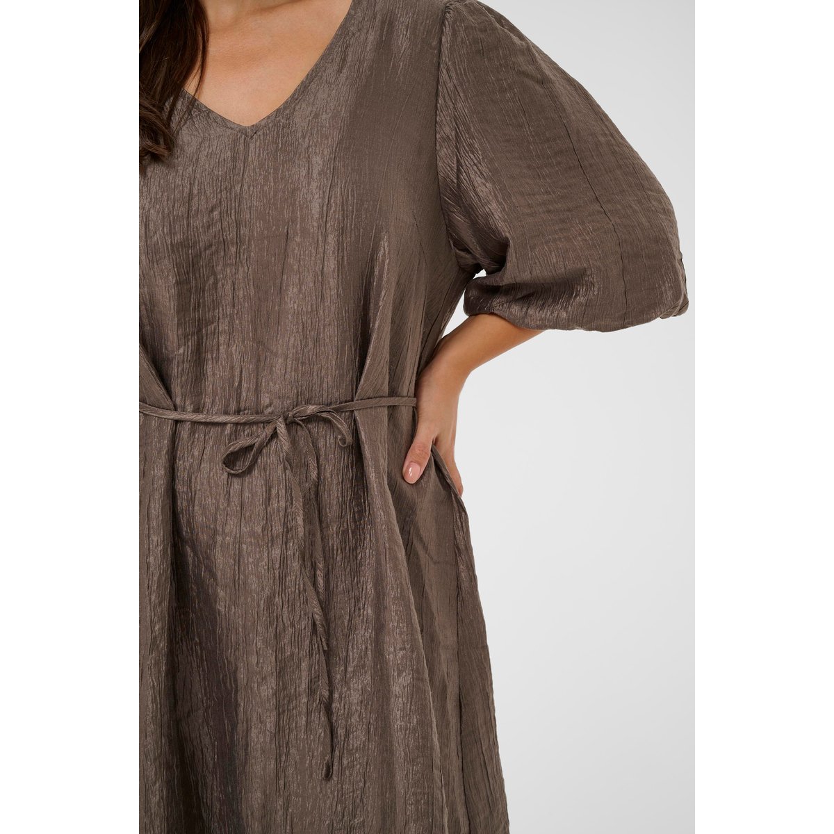 Robe marron morel, KAFFE CURVE
