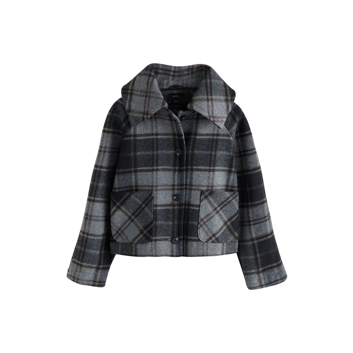 Veste courte à carreaux avec col gris, NEXT
