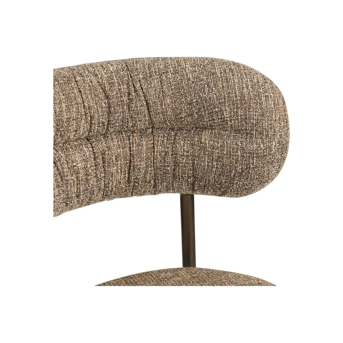 Tabouret de comptoir en tweed marron tweed, RECOLLECTION