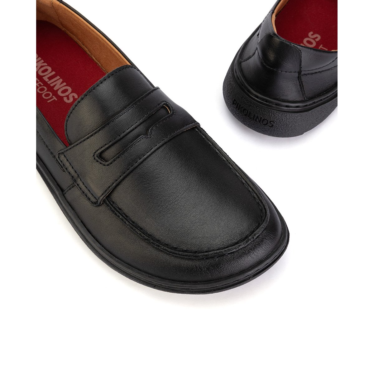 Mocassins cuir Aranjuez Barefoot black, PIKOLINOS