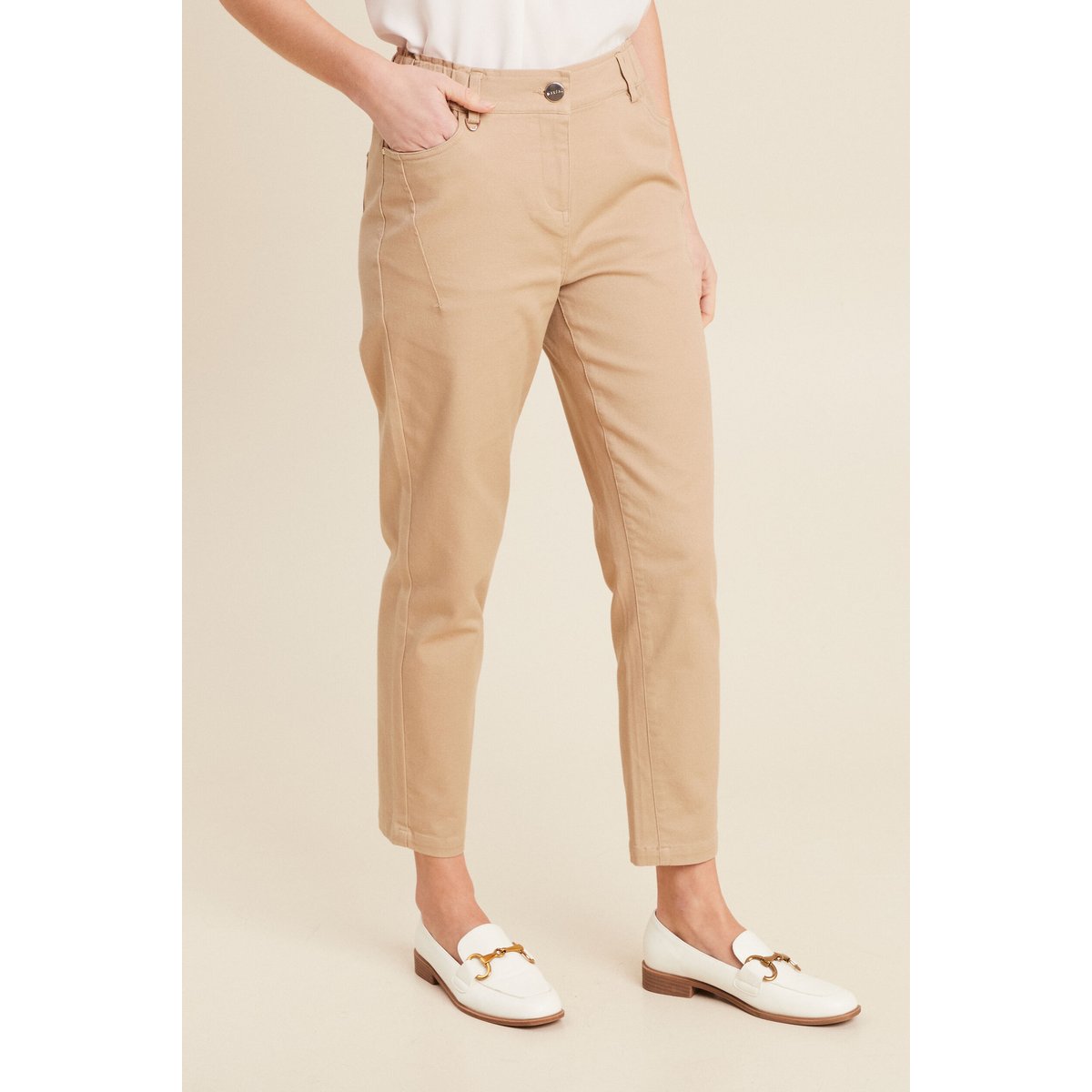 Pantalon droit 7/8ème sable, BREAL