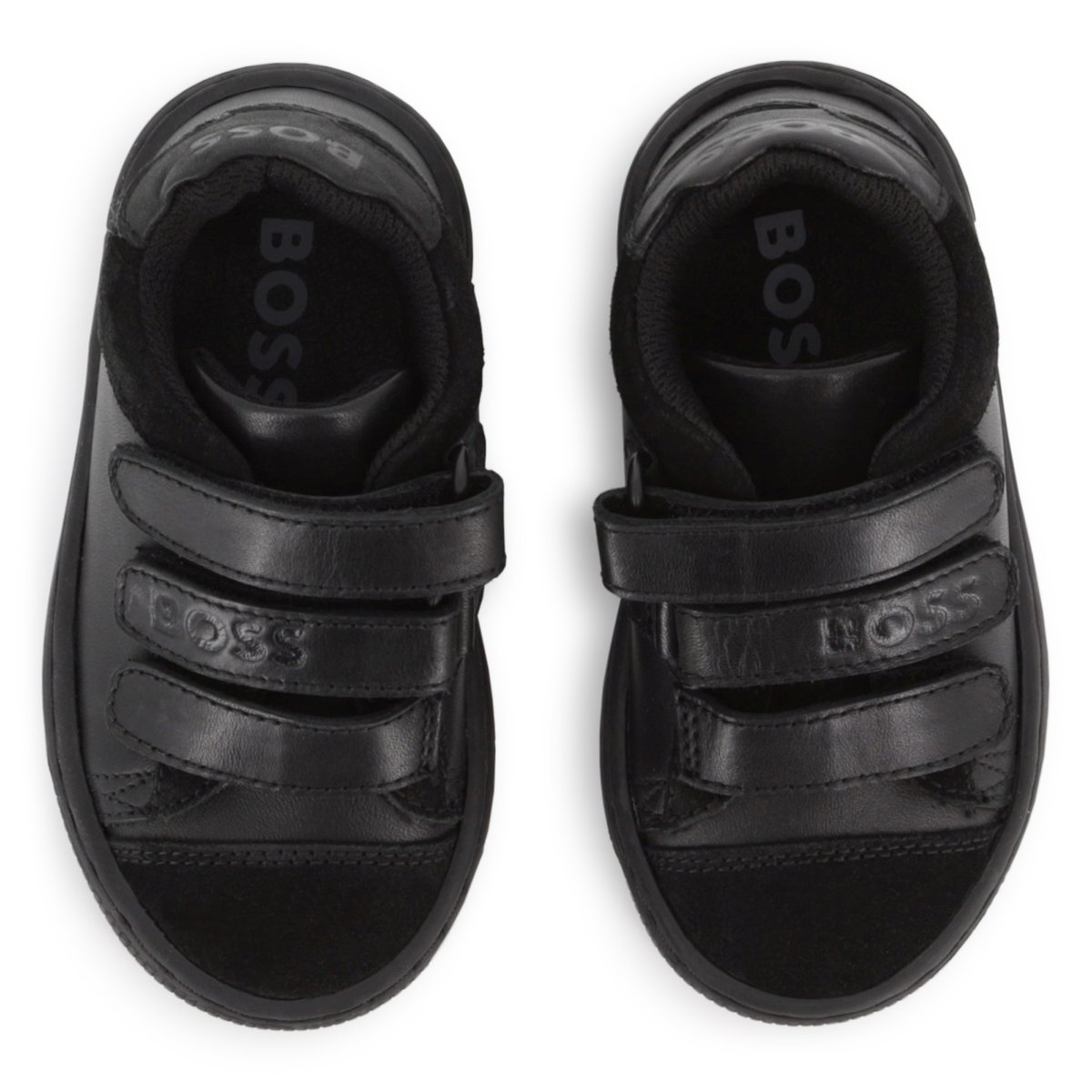 Baskets basses à scratch black, BOSS KIDSWEAR