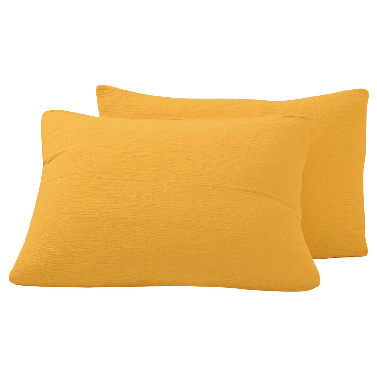 Parure housse de couette gaze de coton + 2 taies 50x70 cm LOFT caramel, SENSEI MAISON