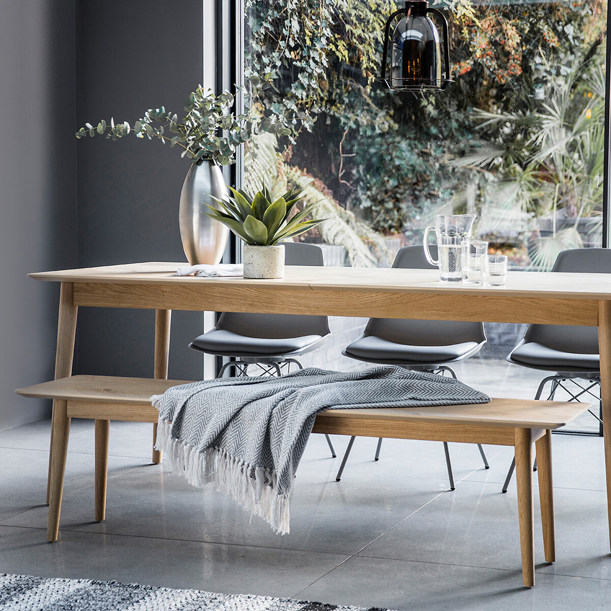 Dhule Herringbone Oak 3 Seater Dining Bench (150 cm) light wood, ÉDITÉ