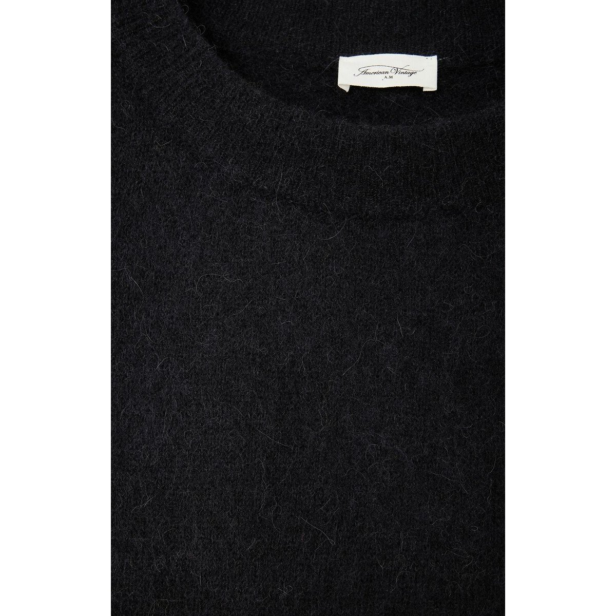 Camisola de mangas compridas, decote à barco, VITOW preto , AMERICAN VINTAGE