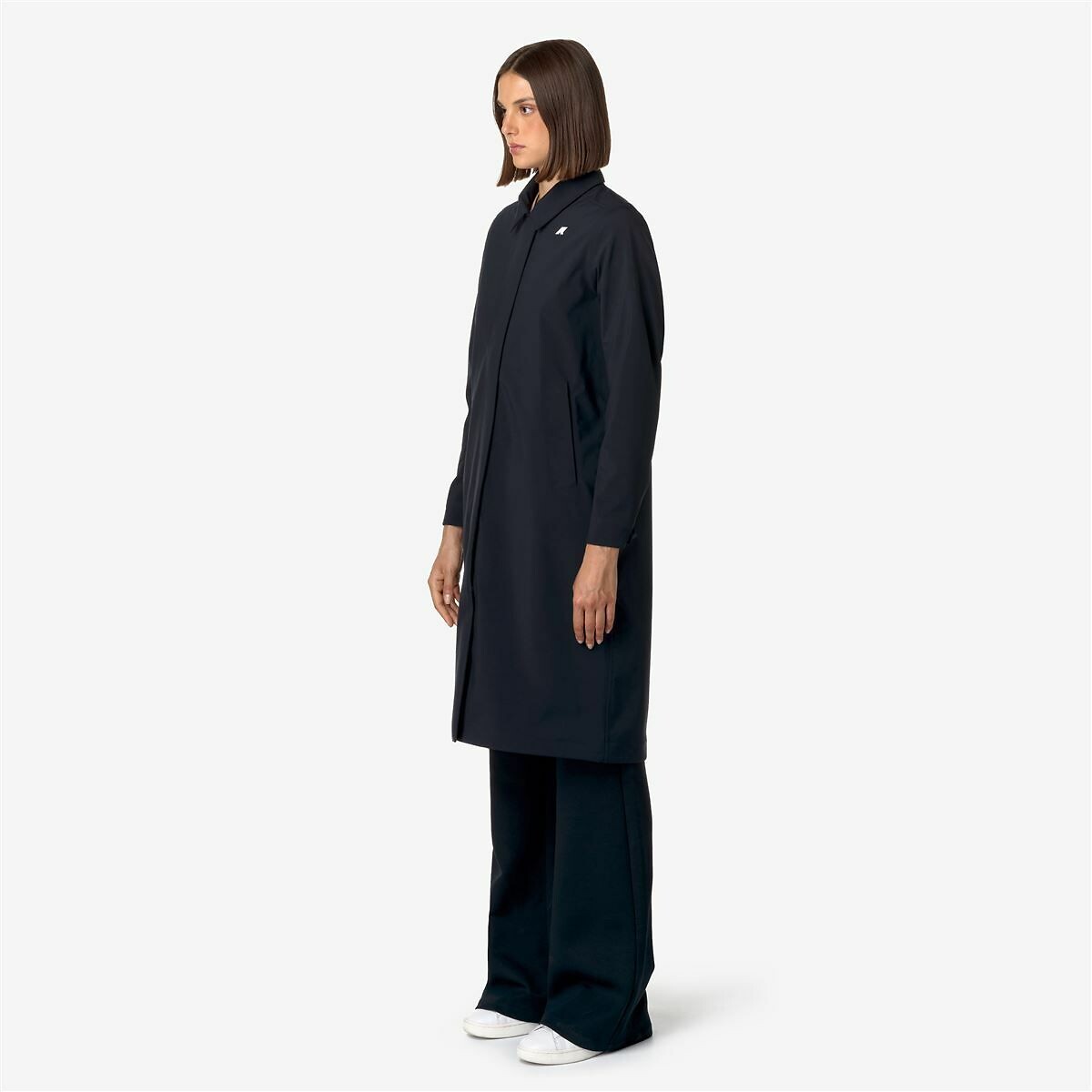 Sondre Bonded Long Trench Coat navy blue, K-WAY