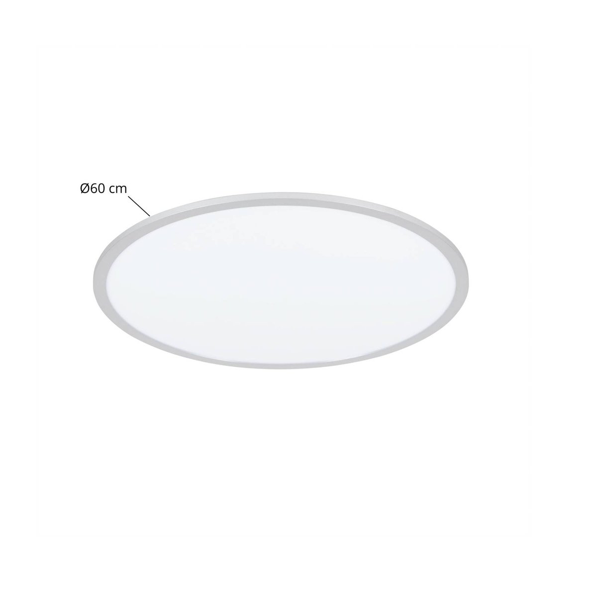 Plafonnier  moderneLED, Narima blanc, argent, LINDBY