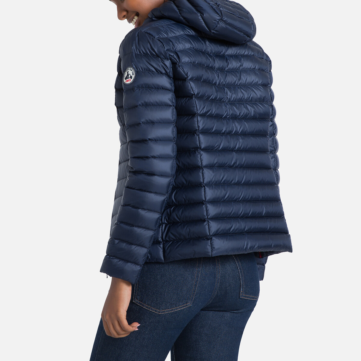 Cloe Quilted Padded Jacket with Hood and Zip Fastening navy, JOTT