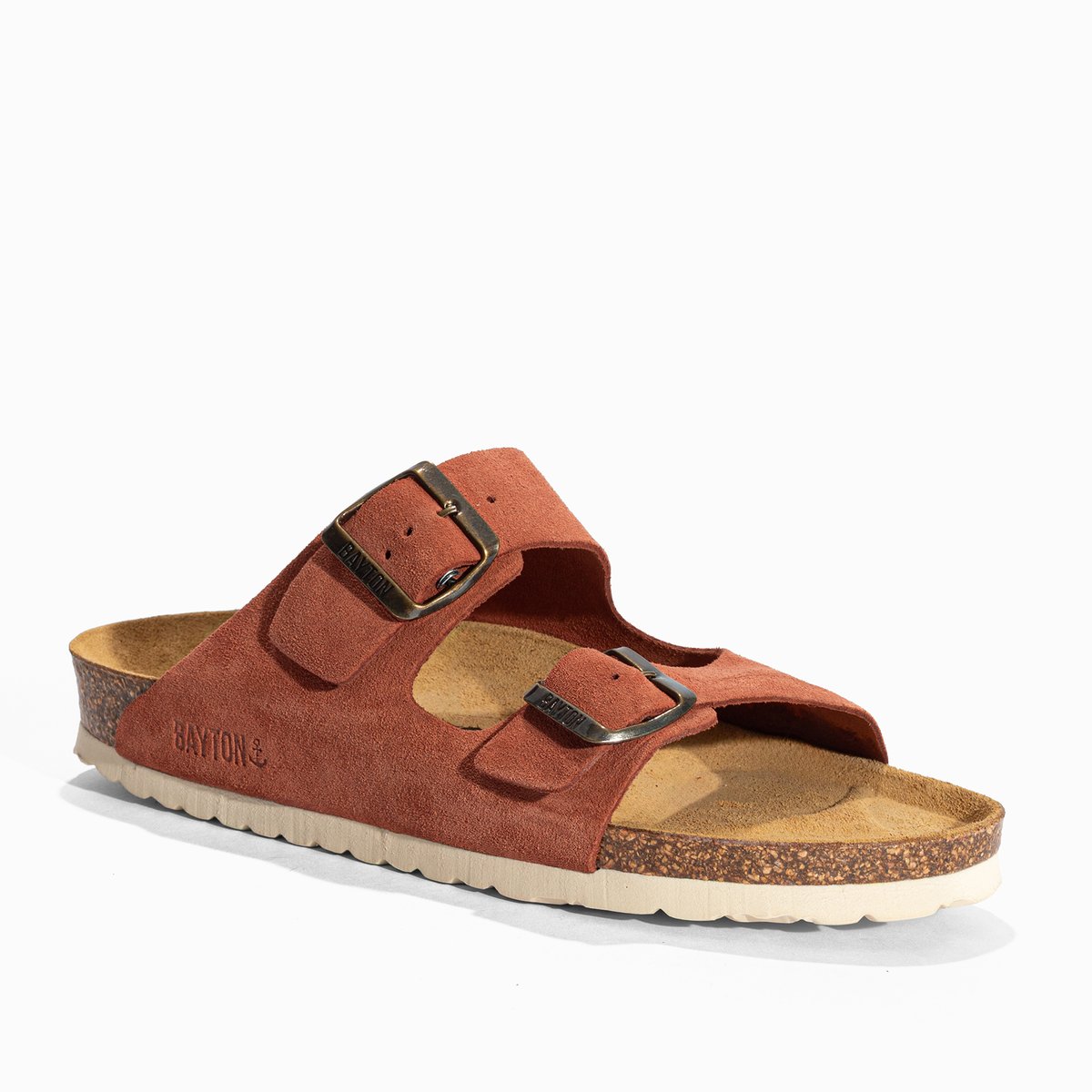 Sandales en cuir suédé ATLAS terracotta, BAYTON